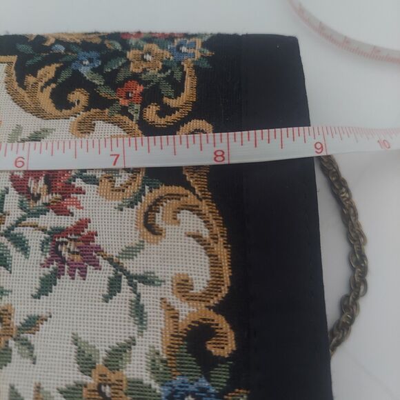 Vintage Walbaeg Tapestry Floral Chain Strap Evening Bag Purse Hong Kong - Picture 7 of 8